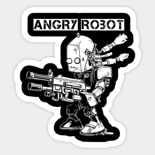Angry Robot Armed Sticker